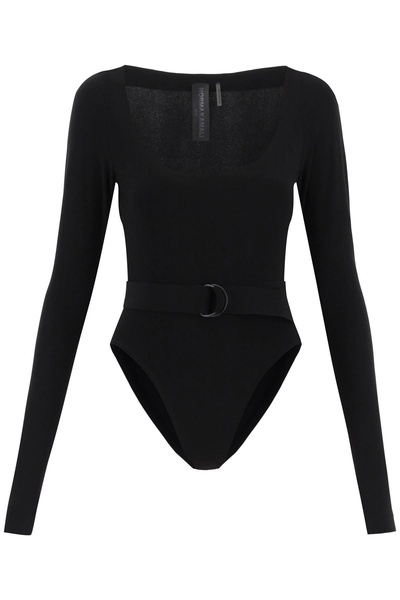 Norma Kamali Belted Long Sleeved Bodysuit