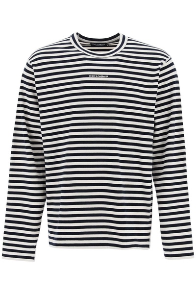 Dolce & Gabbana Long-Sleeved Striped T-Shirt Men