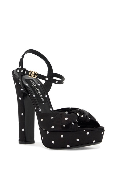 Dolce & Gabbana "Keira Polka Dot Satin Platform Sandals Women