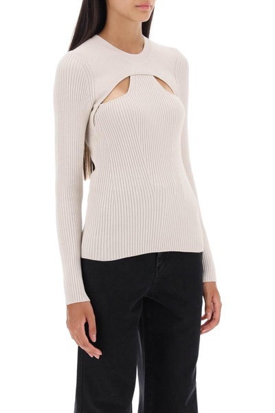 Isabel Marant 'Zana' Cut Out Sweater In Ribbed Knit