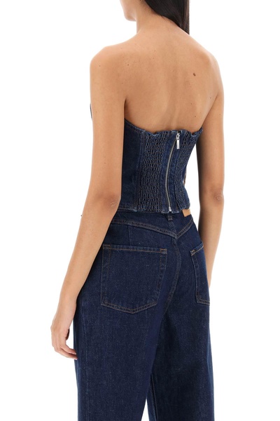 Magda Butrym Denim Bustier Top