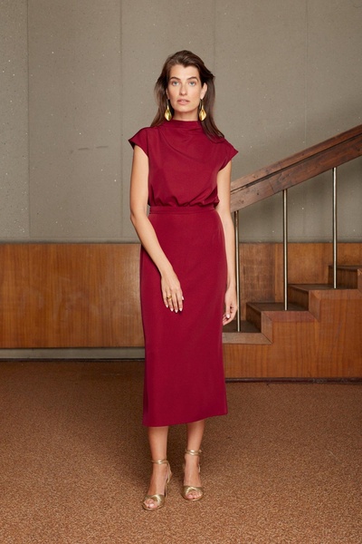 Tessa Red Short Classy Cocktail Dress