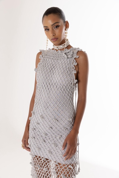 Sofia Silver Handmade Crochet Dress