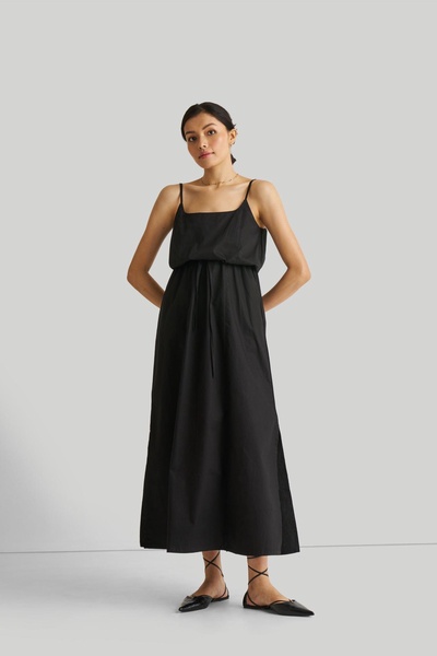 Strappy Maxi Dress In Black