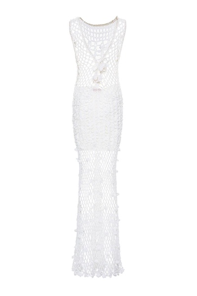 White Vanilla Handmade Maxi Crochet Dress