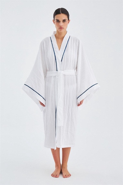 Sandal Muslin Kimono - White