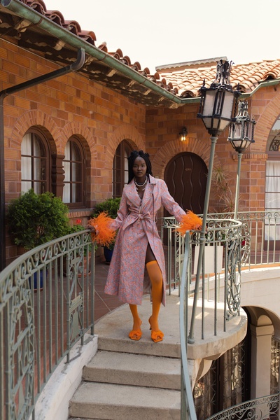 Orange Jacqueline Coat