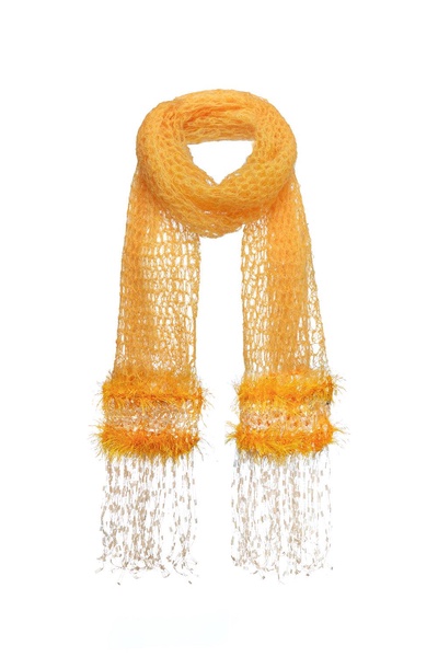 Yellow Cashmere Handmade Knit Scarf