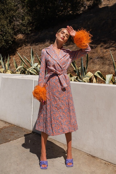 Orange Jacqueline Coat