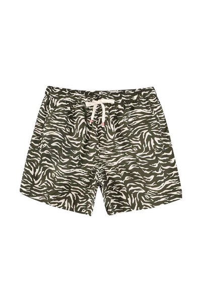 Reina Olga Tiger Print Drawstring Swim Shorts