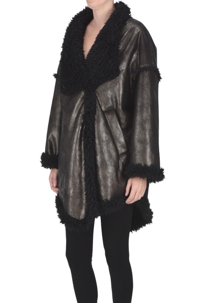 Eco-shearling coat