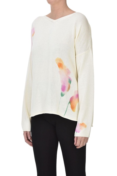 Flower print pullover 