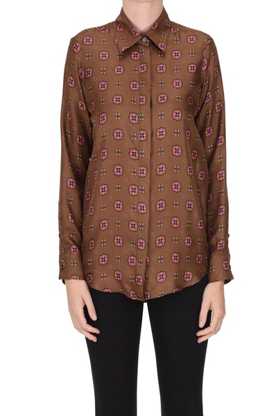 Printed silk shirt