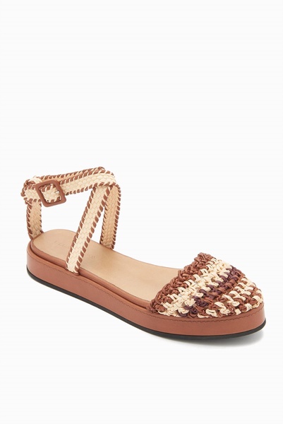 women's polonio flat sandal in fawn