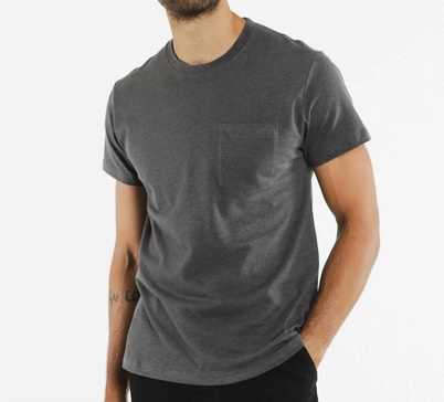 organic hemp pocket t-shirt in grey