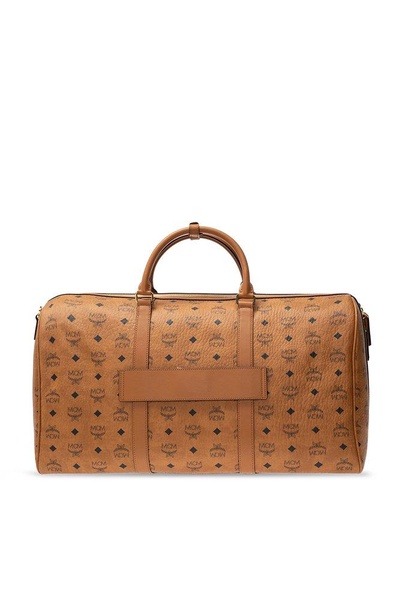 MCM Logo Detailed Zip-Up Duffle Bag