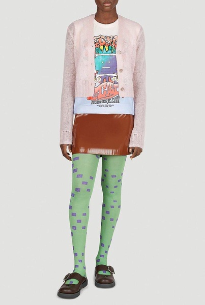 Acne Studios Face Logo Patch Woven Tights