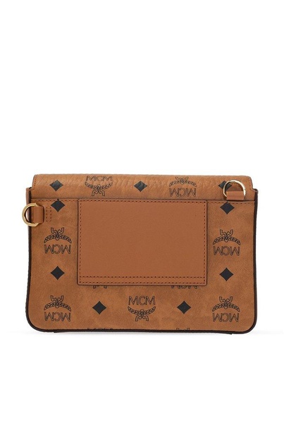 MCM Millie Visetos Logo Printed Small Crossbody Bag