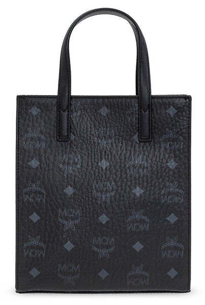 MCM All-Over Logo Printed Mini Tote Bag