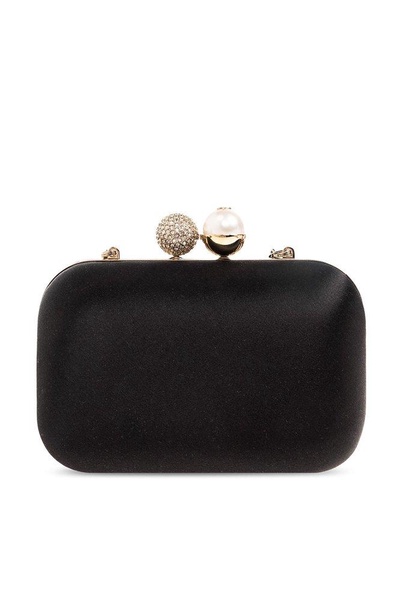 Jimmy Choo Cloud Embellished Chain-Linked Satin Clutch Bag