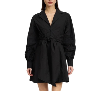 Women's Benedetta Cotton Tie-Waist Shirtdress