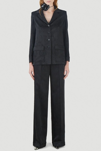 Saint Laurent Wide-Leg Baroque Jacquard Pants