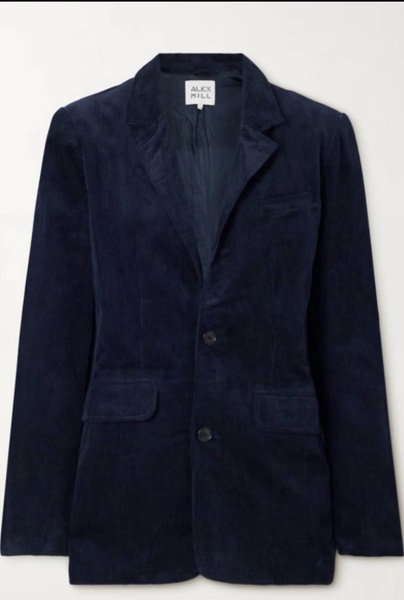 amelie corduroy blazer in navy