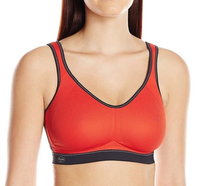 women's air control sports bra in spicy orange