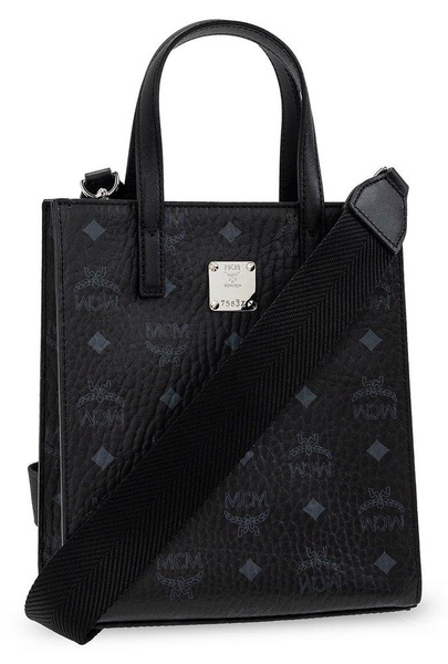 MCM All-Over Logo Printed Mini Tote Bag