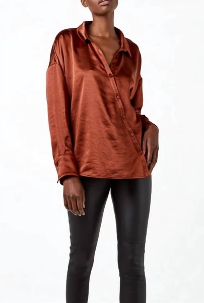 parisienne blouse in cognac