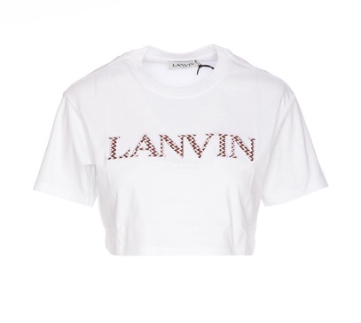 Cropped Logo Lanvin Paris T-shirt