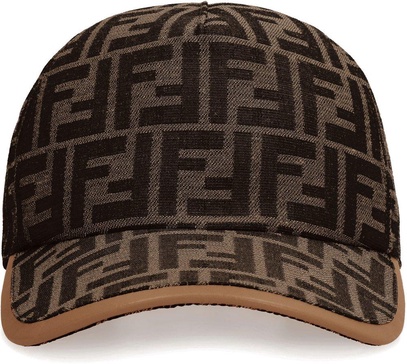 Fendi FF Jacquard Curved-Peak Baseball Cap