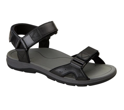 men's canoe leo sandal in black