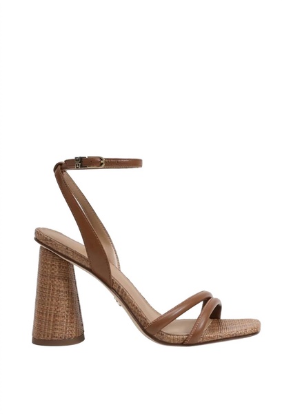 women's kia block heel in rich cognac