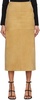 Tan Paneled Midi Skirt