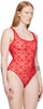 Red Moonogram Bodysuit