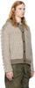 Beige Unbleached Lace-Up Cardigan