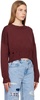 Burgundy Distressed Sweater