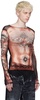 Beige & Black Printed Long Sleeve T-Shirt