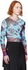 Blue & Purple Floral Long Sleeve T-Shirt