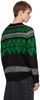 Black & Green Nordic Sweater