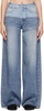 Blue Miramar Sofie Full Length Wide-Leg Trousers