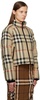 Beige Vintage Check Down Jacket