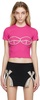 SSENSE Exclusive Pink Crystal Bustier T-Shirt