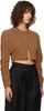 Brown Cropped Cardigan