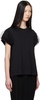 Black Tulle Overlay Puff Sleeve T-Shirt