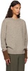 Beige Rolled Cuff Sweater