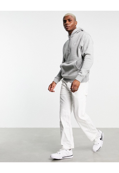 Nike Club Fleece hoodie in gray heather