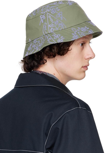 Green Cotton Bucket Hat