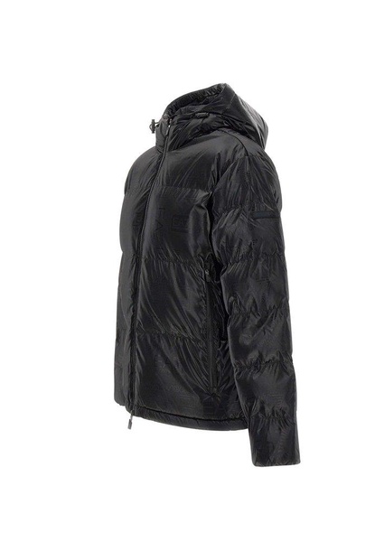 Ea7 Emporio Armani Logo-Printed Hooded Padded Jacket